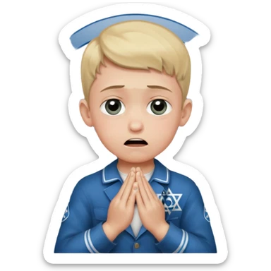 budda crying while praying with floating nazi illuminati eye of raw around him while saying boy with an israel symble on his hand sticker