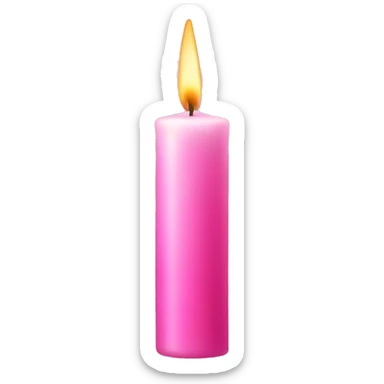 pink candle  sticker