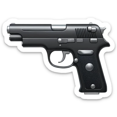 modern pistol gun emoji sticker