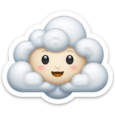 Thinking cloud sticker