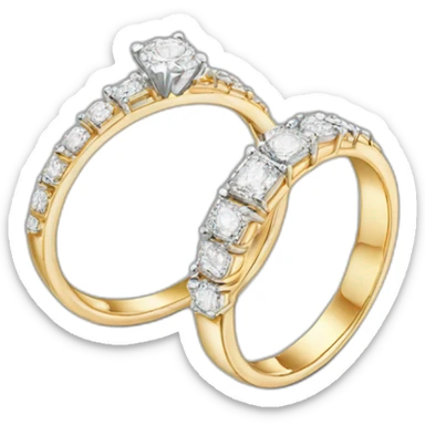 Wedding rings with diamonds sticker