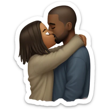 kanye west kissing kanye west sticker