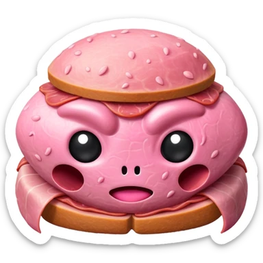 kawaii  alien👽 EMOJI made of SPAM MEAT sticker