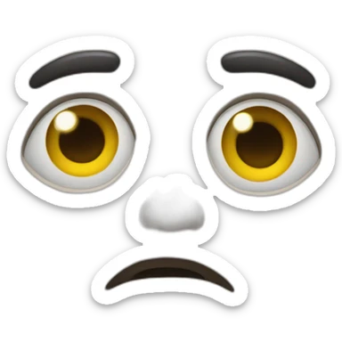 giant pleading eyes sticker