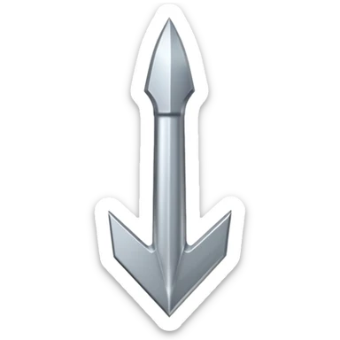 Flecha de metal hacia arriba  sticker