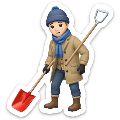 Shoveling 10 feet of snow sticker