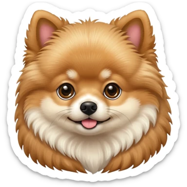 Brindled-color pomeranian puppy  sticker