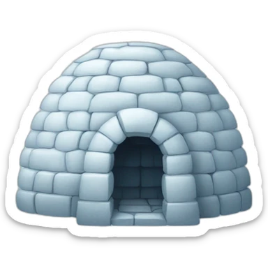 igloo divided in hald sticker
