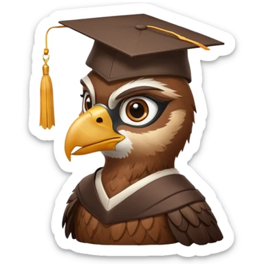 falcon with a grad cap sticker