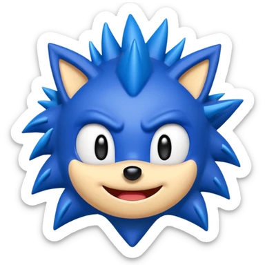 Sonic emoji well made like the original one without any mistakes sticker