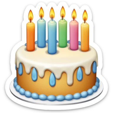 Make a decent cake with 34 years old candles sticker