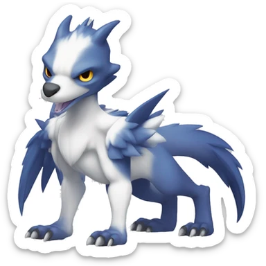 Cute Chibi Lombax-Sergal-Vernid-Fakemon full body sticker