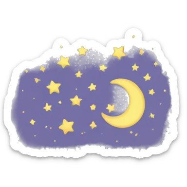 Stars and moon sticker