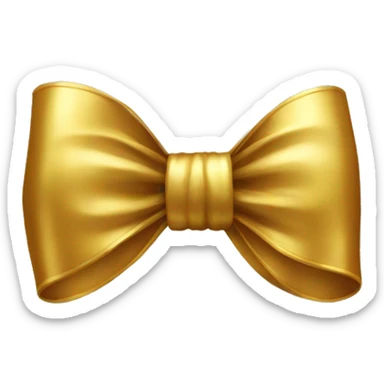 Gold bow sticker