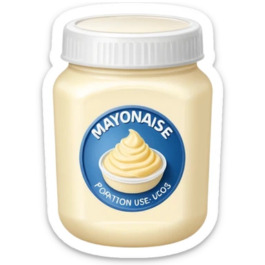 mayonaise  single use portion sticker