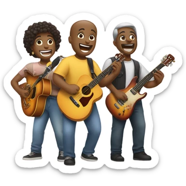 People jamming sticker