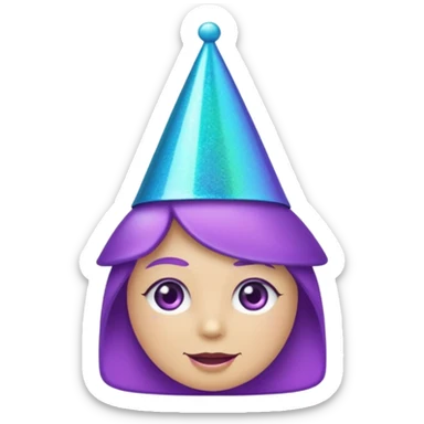 glitter purple and cian pin office sticker