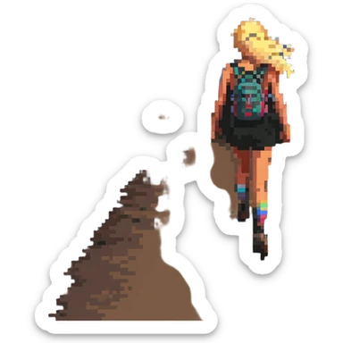 trailrunner girl blondie on sunset sticker
