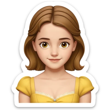 emma watson as belle Cinematic Realistic sticker