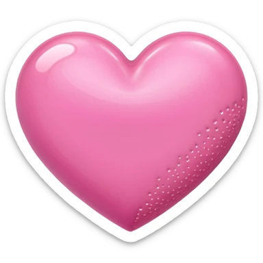 a pink heart with different styles sticker