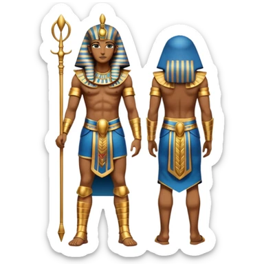 fullbody ancient Egyptian soldier sticker