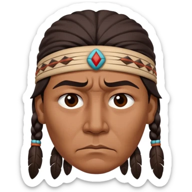 native american showing Annoyance/anger - feeling of irritation or displeasure  sticker