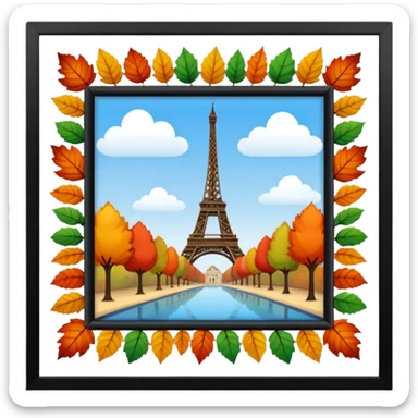 france leaves sticker