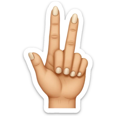 Make a hand and tilt the middle finger forward sticker