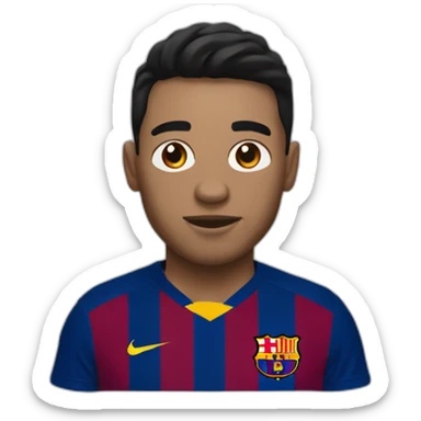 Real Down symdrome barcelona fc player sticker
