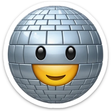 disco ball silver emoji iphone sticker