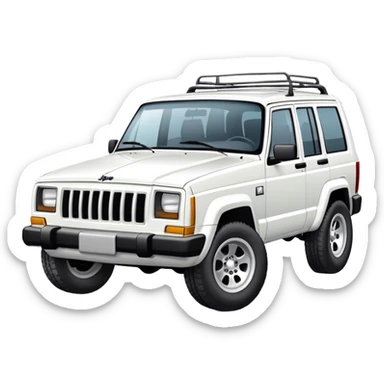 White jeep cherokee xj sticker