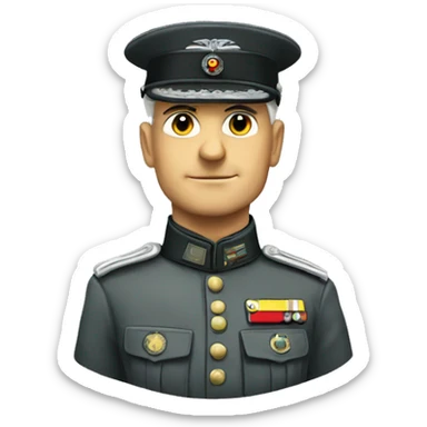 German military officer  sticker