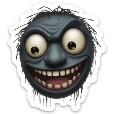 Scary puppet sticker