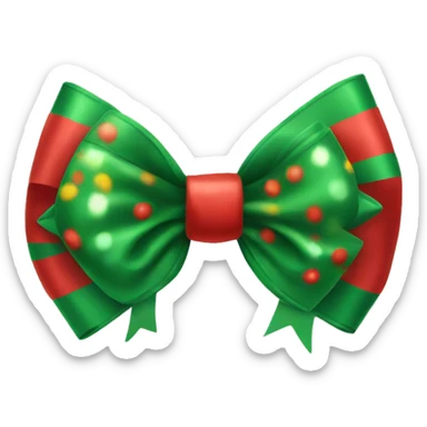 Christmas bow sticker