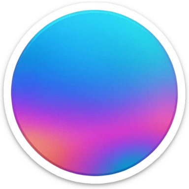 
coin color in in gradient of turquoise, blue, pink, purple, and coral metal texture
Rotate coin 90 degree  3d effect sticker