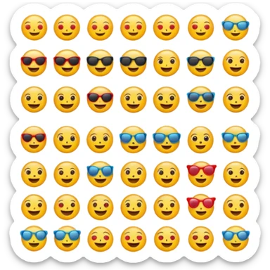 generate 100 emoji ideas for kids sticker
