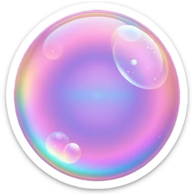 pink sparkling bubble sticker