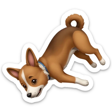 Dog doing a backflip sticker