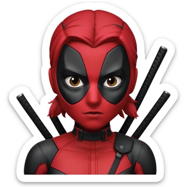 female deadpool from Deadpool & Wolverine movie sticker