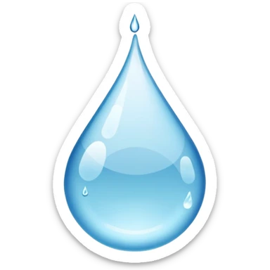 water droplet with a prohibition sign sticker