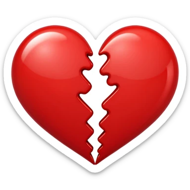 Une cœur qui forme un demi cœur sticker