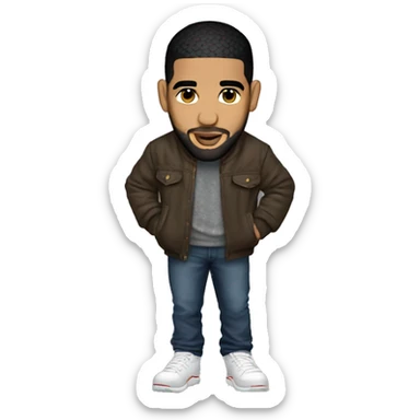 Drake wearing champion sticker