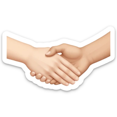 two white hands in a secret handshake sticker