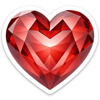 Crystal heart  sticker