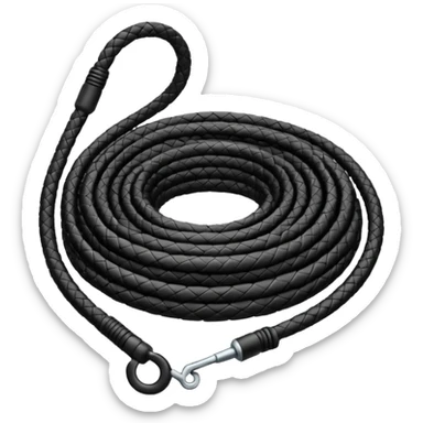 black whip coiled sticker