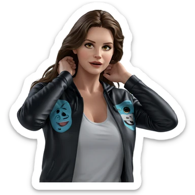 realistic portrait of girl sticker