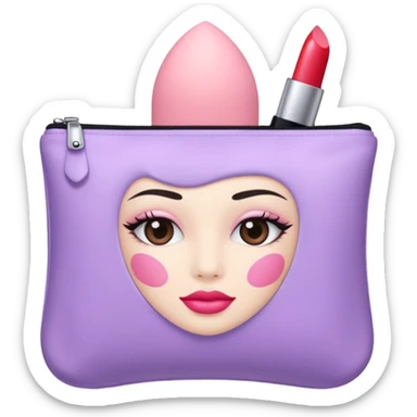 cosmetic in a lavender bag sticker