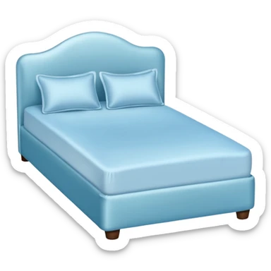 Light blanco y azul silk bed sticker