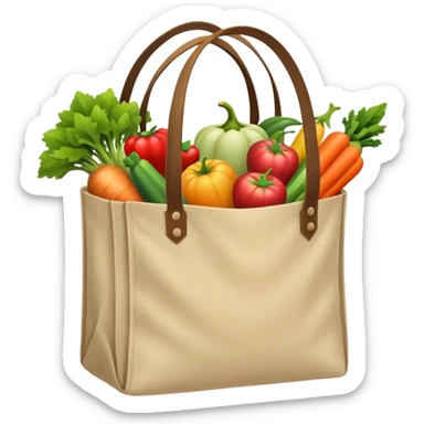 cartoon market bag sticker