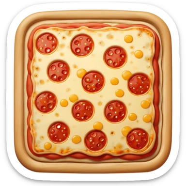 Square pizza sticker
